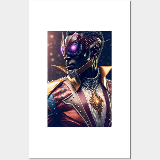 Superhero of the Galaxy Wall Art by AICreateWorlds